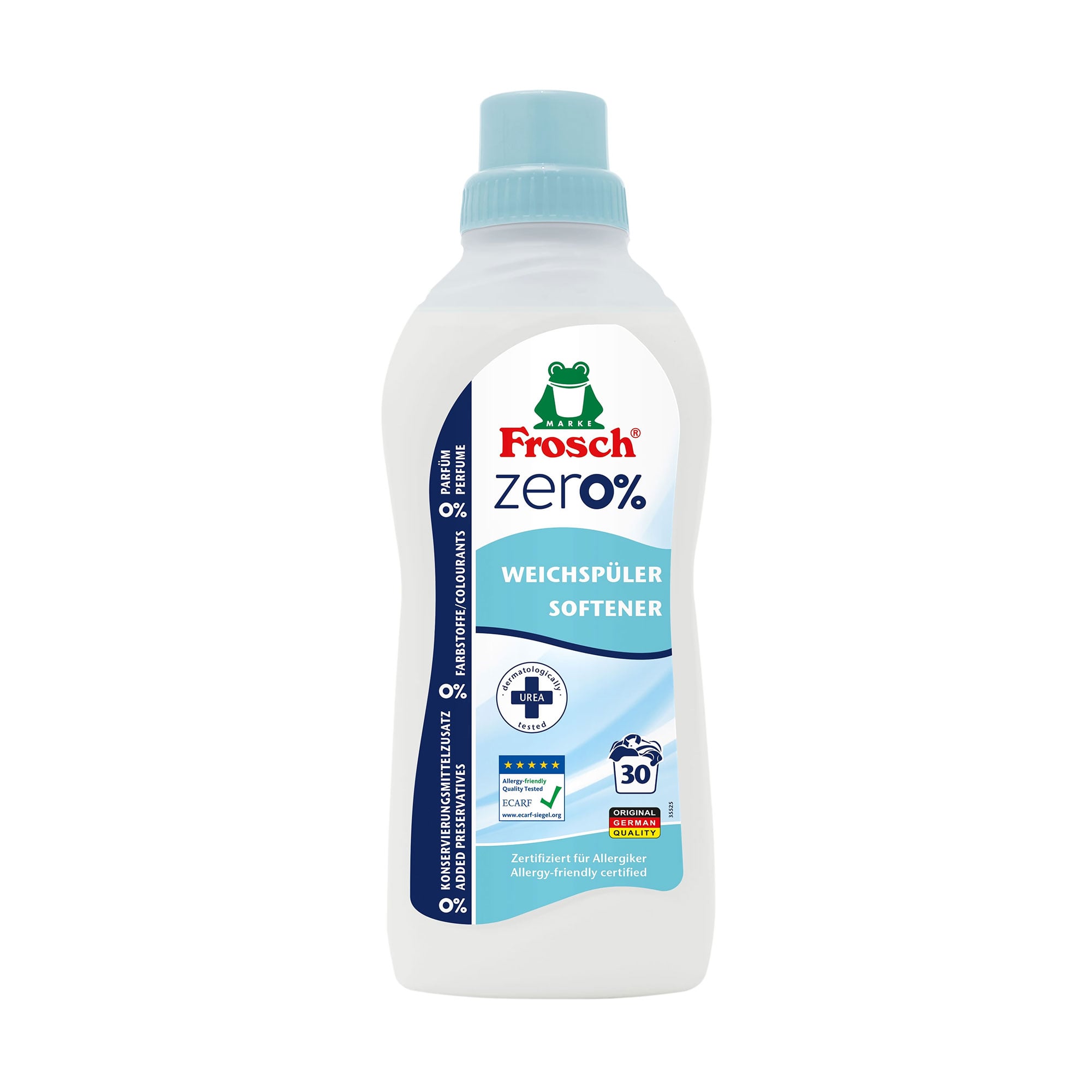 Кондиціонер-ополіскувач для білизни Frosch Zero Sensitiv, 30 циклів прання, 750 мл